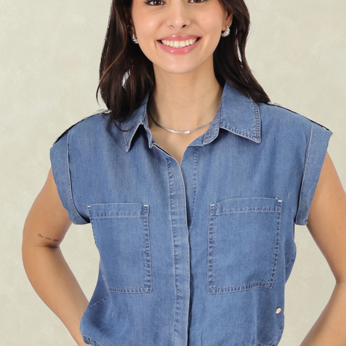 TENTATION - Blusa SM AP Espalda Tencel Tentation