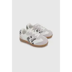 COLLOKY - Zapatilla de Niña Blanca con Cordón y Velcro