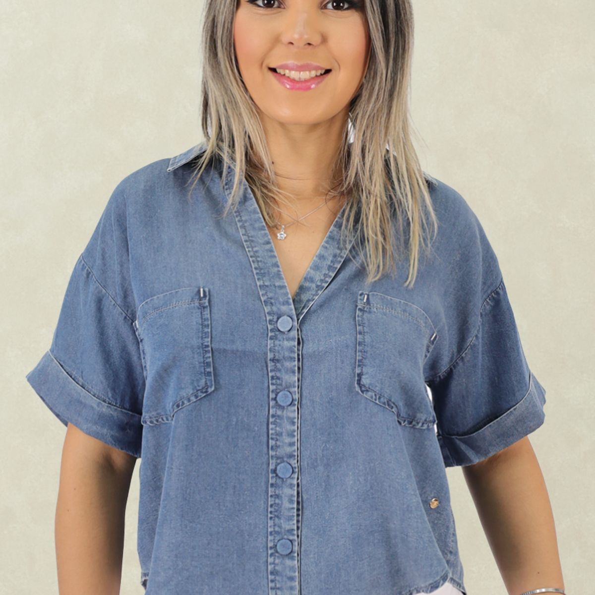 TENTATION - Blusa MC Oversized Tencel Tentation
