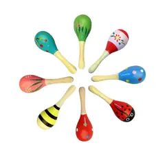 GENERICO - Sonajero Musical Maracas De Madera Juguete Niños