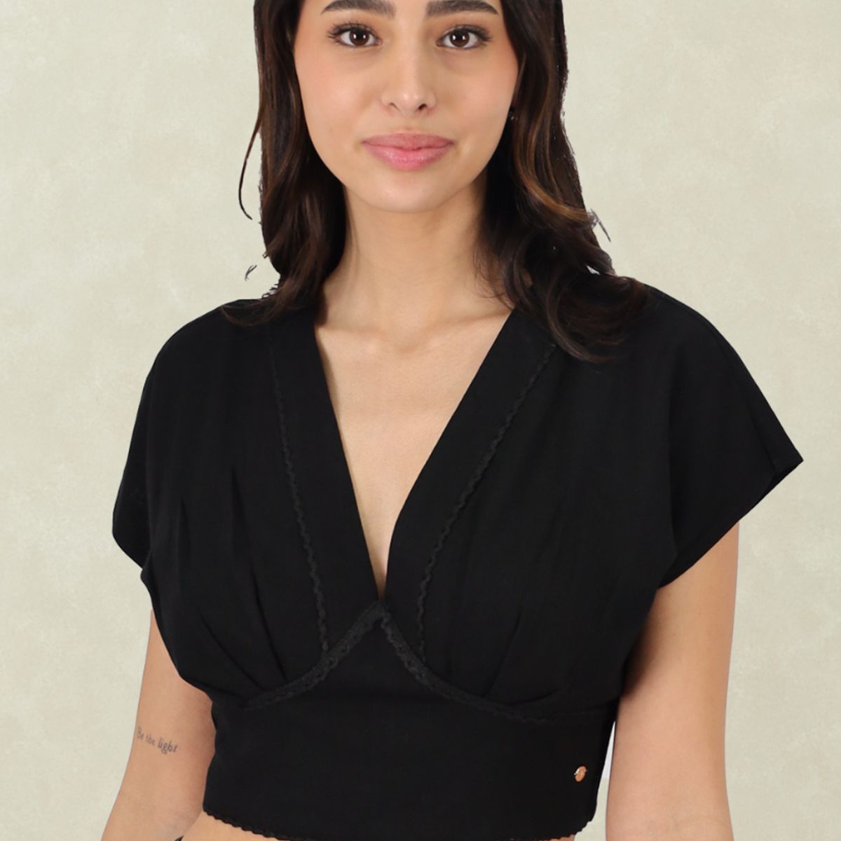 TENTATION - Peto Lino Broderie Black Tentation