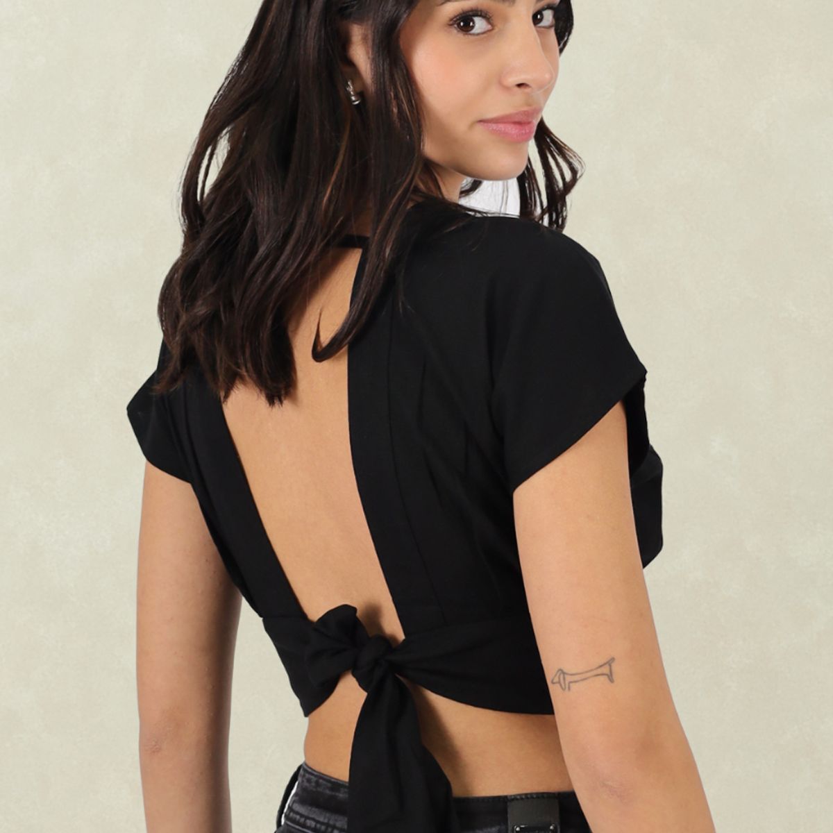 TENTATION - Peto Lino Broderie Black Tentation