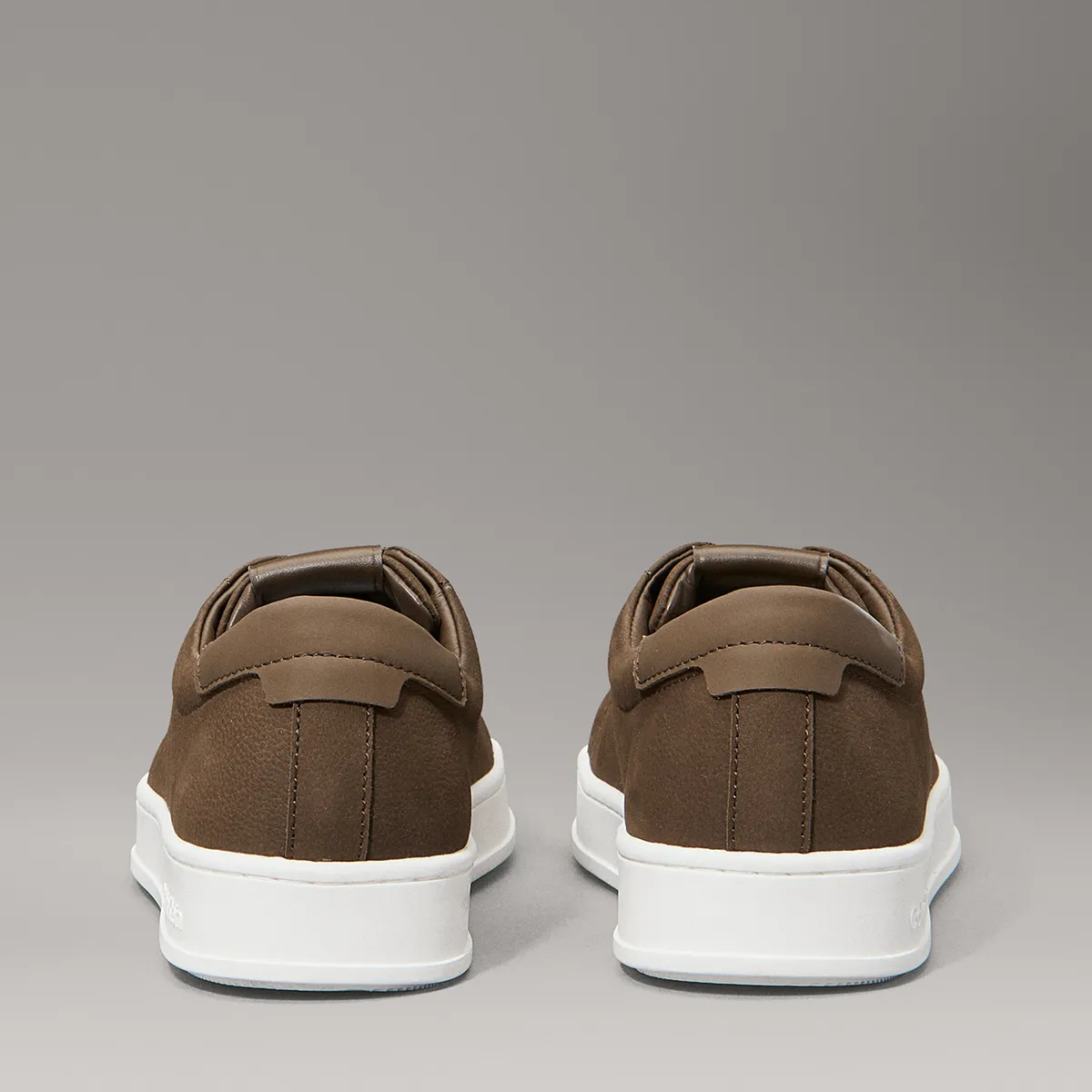 CALVIN KLEIN - Zapatillas de Cuero Low Top Lace Up Cafe Calvin Klein