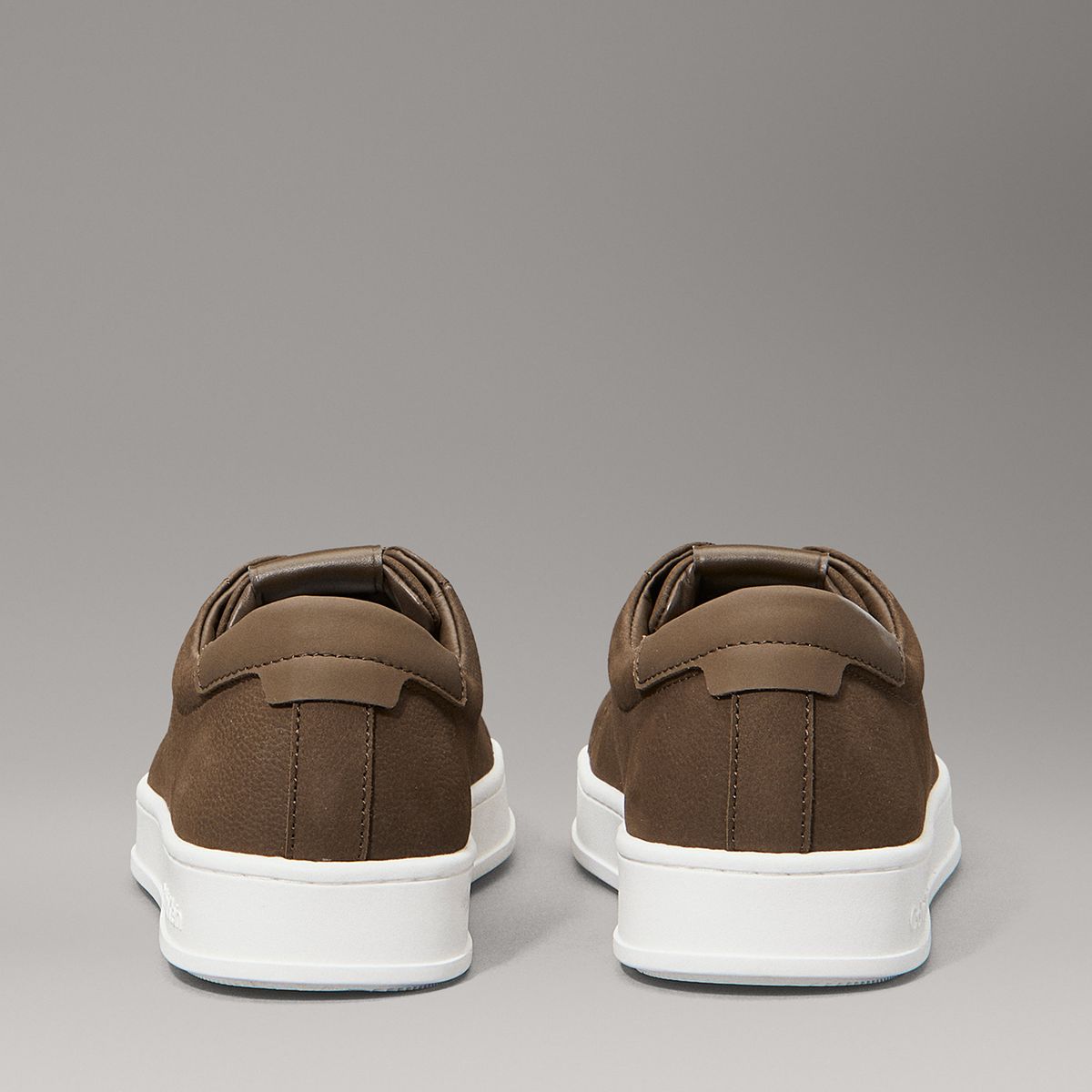 CALVIN KLEIN - Zapatillas de Cuero Low Top Lace Up Cafe Calvin Klein