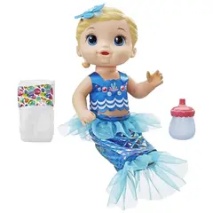 HASBRO - Juguete Muñeca Sirena Rubia Infantil Baby Alive