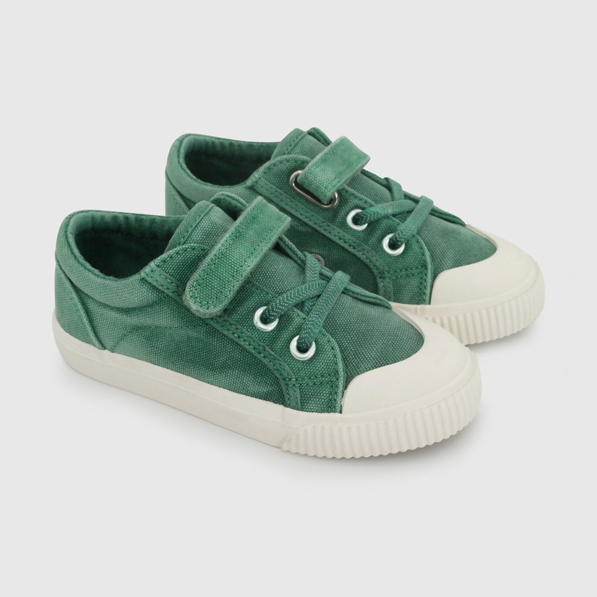 COLLOKY - Zapatilla de Niño Verde con Cordón elástico y Velcro