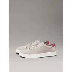 CALVIN KLEIN - Zapatillas de Cuero Low Top Lace Up Beige