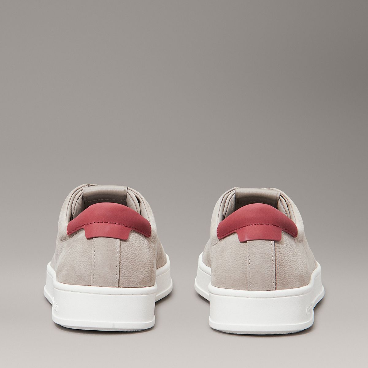 CALVIN KLEIN - Zapatillas de Cuero Low Top Lace Up Beige Calvin Klein