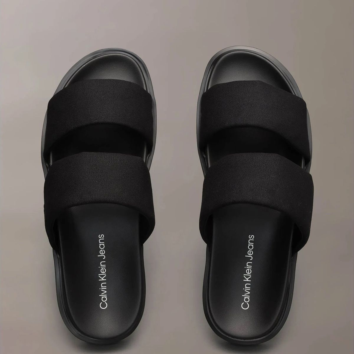 CALVIN KLEIN - Sandalias de Lona Flat Molded Negro Calvin Klein