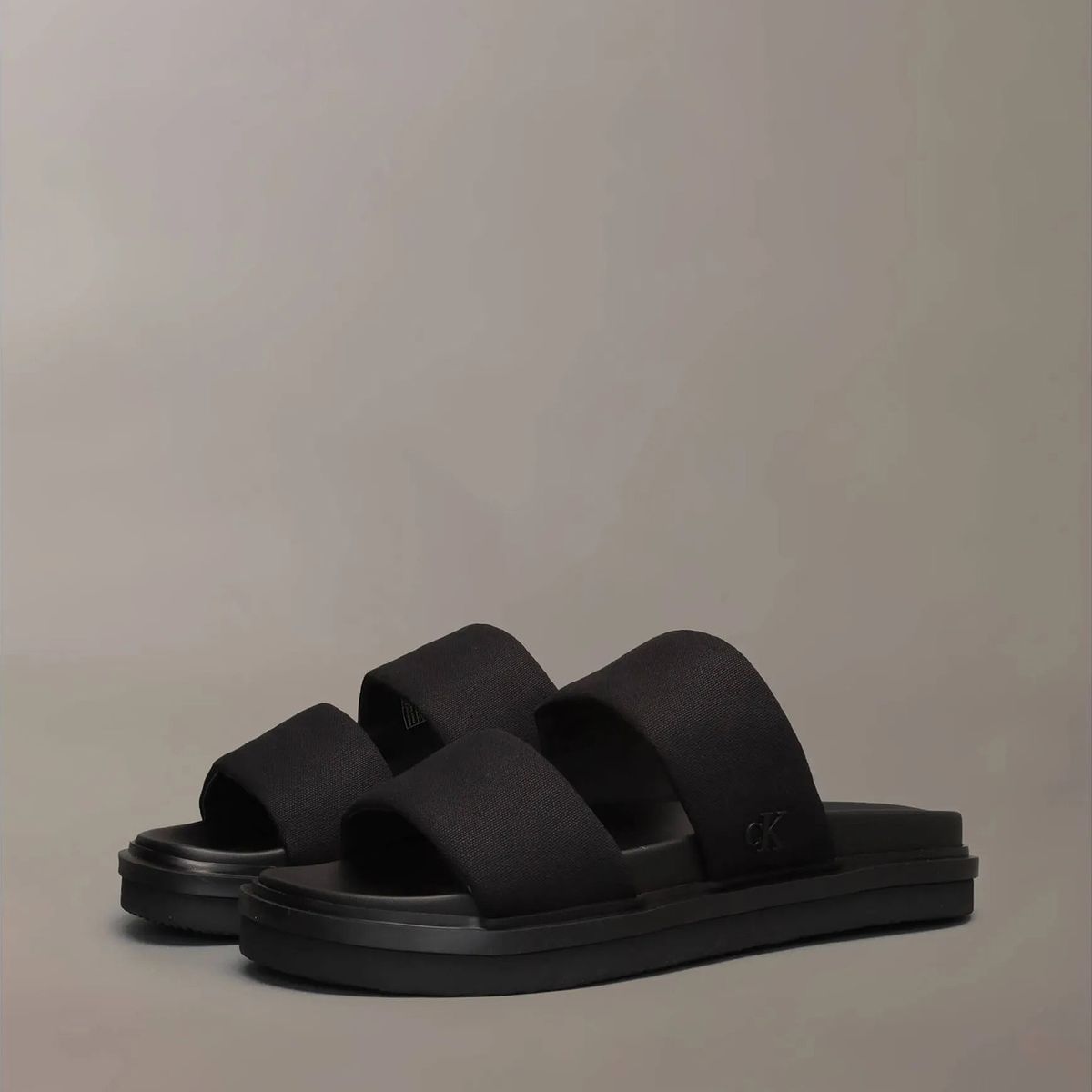 CALVIN KLEIN - Sandalias de Lona Flat Molded Negro Calvin Klein