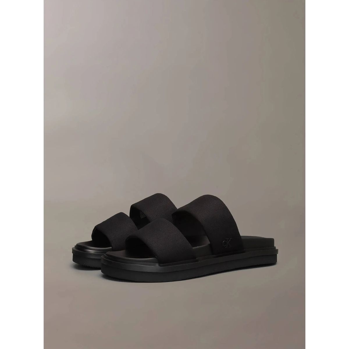 CALVIN KLEIN - Sandalias de Lona Flat Molded Negro Calvin Klein