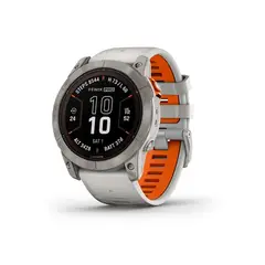 GARMIN - Reloj Fenix 7X Pro Sapph Sol Tit Gray Orange 51mm