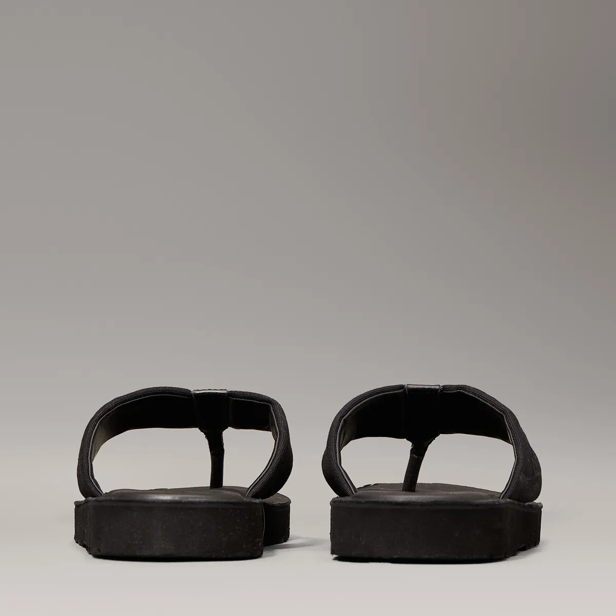 CALVIN KLEIN - Sandalias de Lona con Logo Negro Calvin Klein