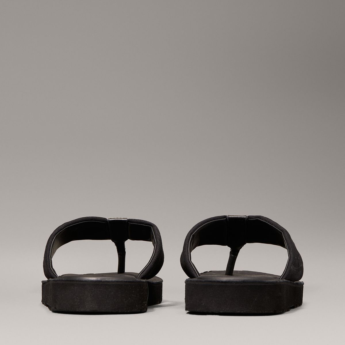 CALVIN KLEIN - Sandalias de Lona con Logo Negro Calvin Klein