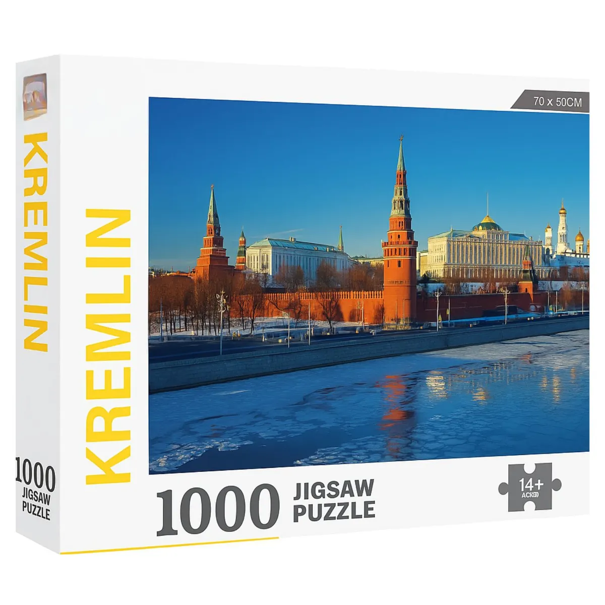 GENERICO - 3 Rompecabezas 1000 Pieza 70x50cm Islandia Kremlin Taj Mahal