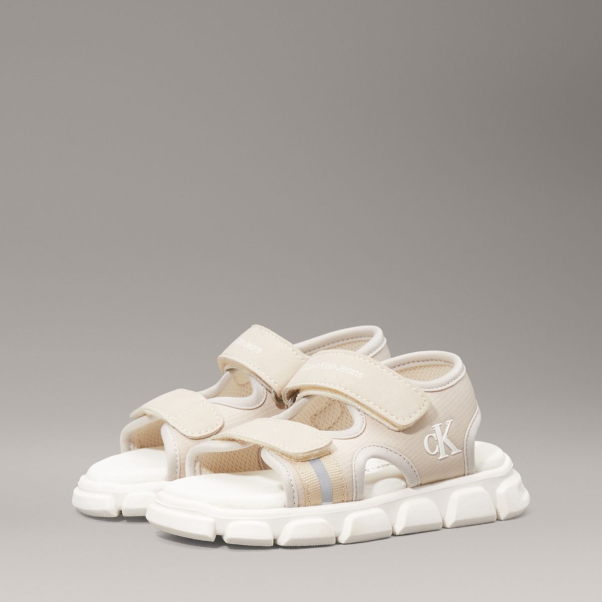 CALVIN KLEIN - Sandalias Niño con Velcro Beige Calvin Klein