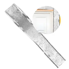 GENERICO - 3 Cintas Decorativa De Navidad Rollo Flores Gris 6,3 CM x 2,7 Mts