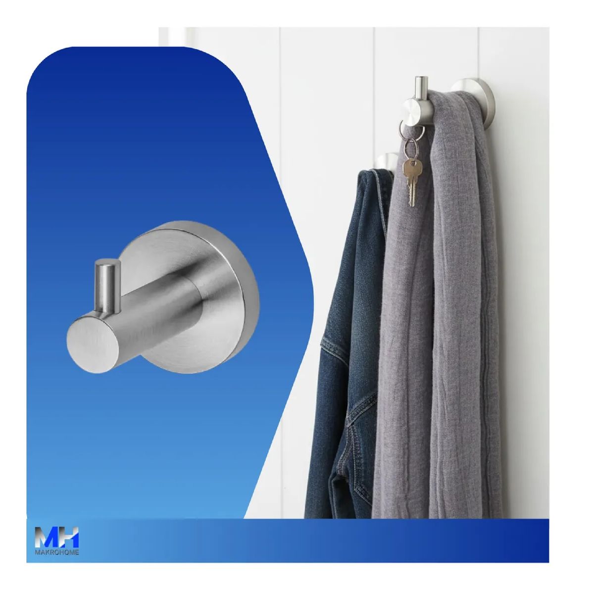 TAUMM - Perchero De Baño Taumm Acero Inoxidable Elegancia Y Orden