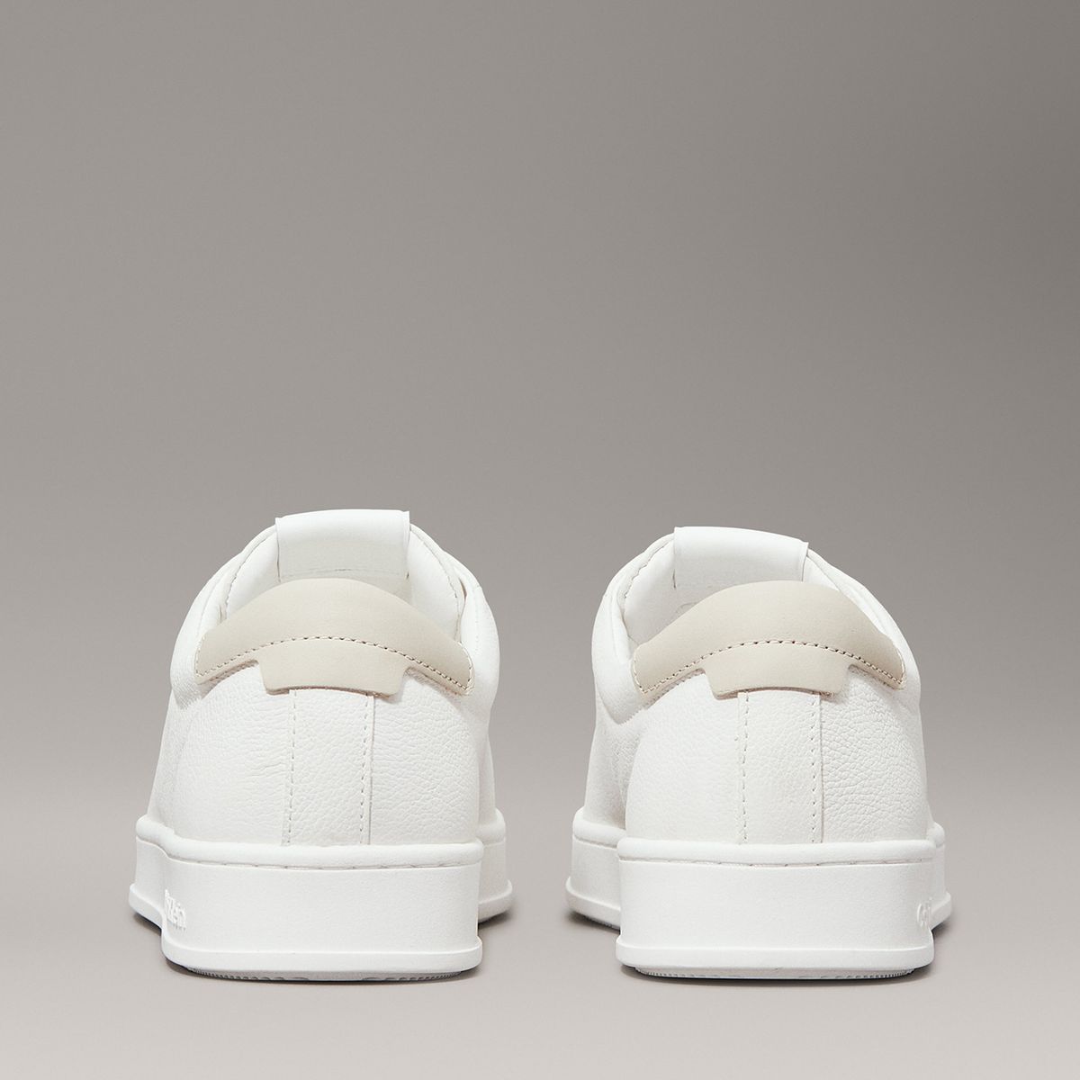 CALVIN KLEIN - Zapatillas de Cuero Low Top Lace Up Blanco Calvin Klein