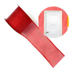 GENERICO - 3 Cintas Navidad Decorativas Rojo 6,3 Cm X 2,7 Mts