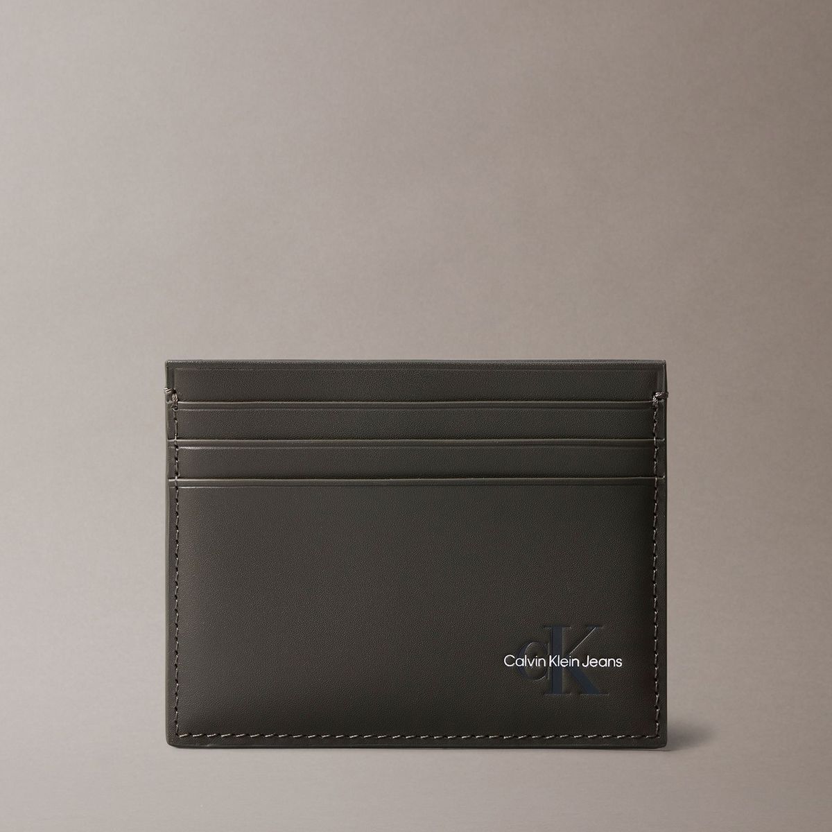 CALVIN KLEIN - Tarjetero con Monograma Gris Calvin Klein