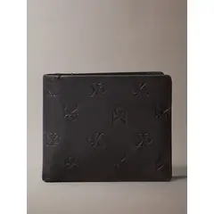 CALVIN KLEIN - Billetera de Cuero AOP Negro
