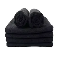 Toalla Microfibras Para Peluquería Barberia Negro