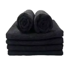 GENERICO - Toalla Microfibras Para Peluquería Barberia Negro