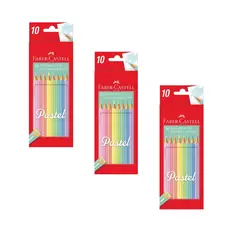 FABER-CASTELL - Pack x 3 Set 10 Lapices Faber Castell Ecolpices color Pastel