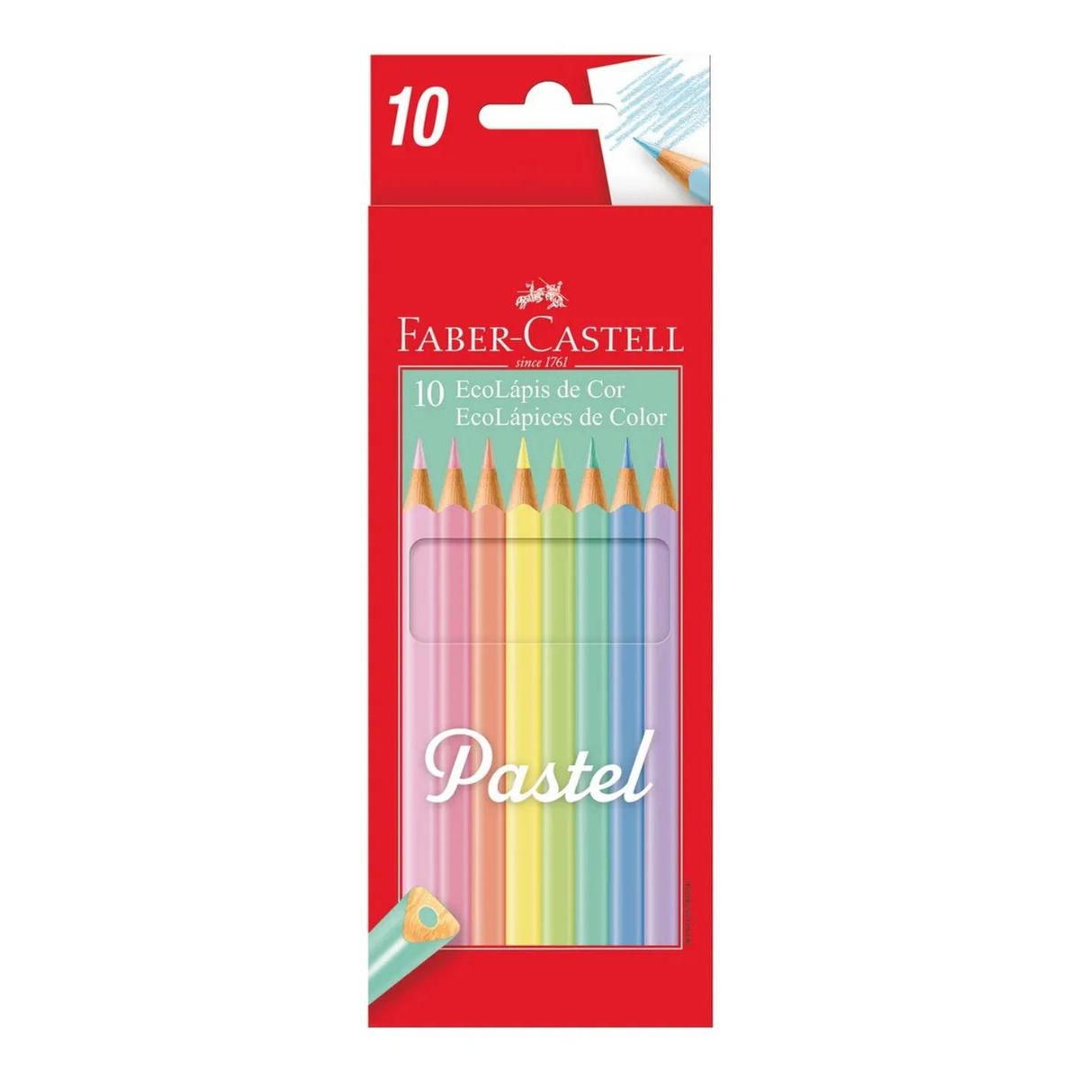 FABER-CASTELL - Pack x 3 Set 10 Lapices Faber Castell Ecolpices color Pastel