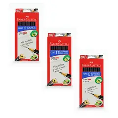 FABER-CASTELL - Pack x 3 set 12 Lapices Faber Castell Grafito 1205 Triang