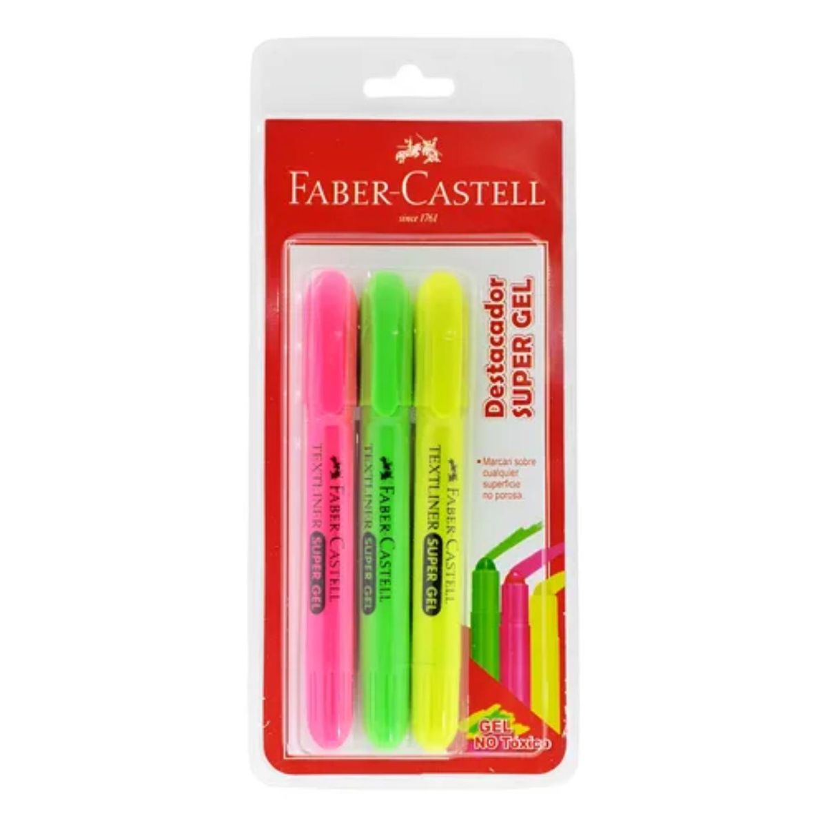 FABER-CASTELL - Pack x 3 destacadores Super Gel Fabercastell X3 Colores