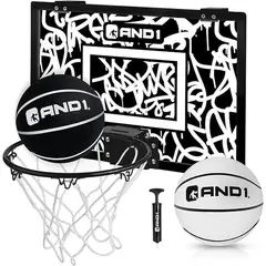 AND1 - Mini Tablero De Baloncesto Over The Door Blanco