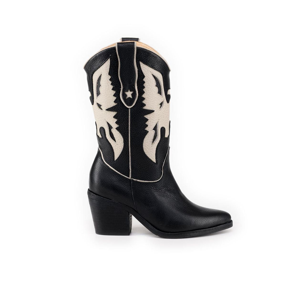 VANESSA GIL - BOTA AGUILA NEGRA ALTA DE CUERO