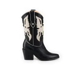 VANESSA GIL - BOTA AGUILA NEGRA ALTA DE CUERO