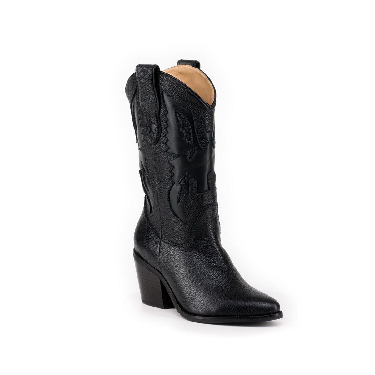 VANESSA GIL - BOTA AGUILA BLACK ALTA DE CUERO