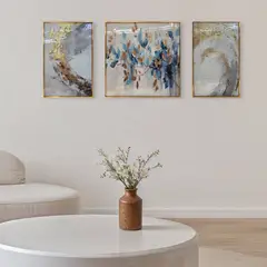 DEKAM DISEÑO - CUADRO TRIPTICO DISEÑO DANIELA PORCELANA DIAMANTES