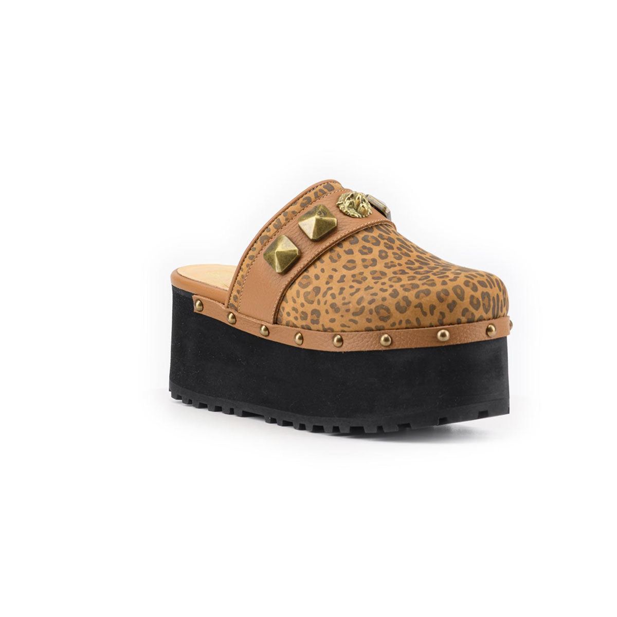 VANESSA GIL - ZUECO MARTINA LEOPARDO ORO ALTO - Cafe - 40