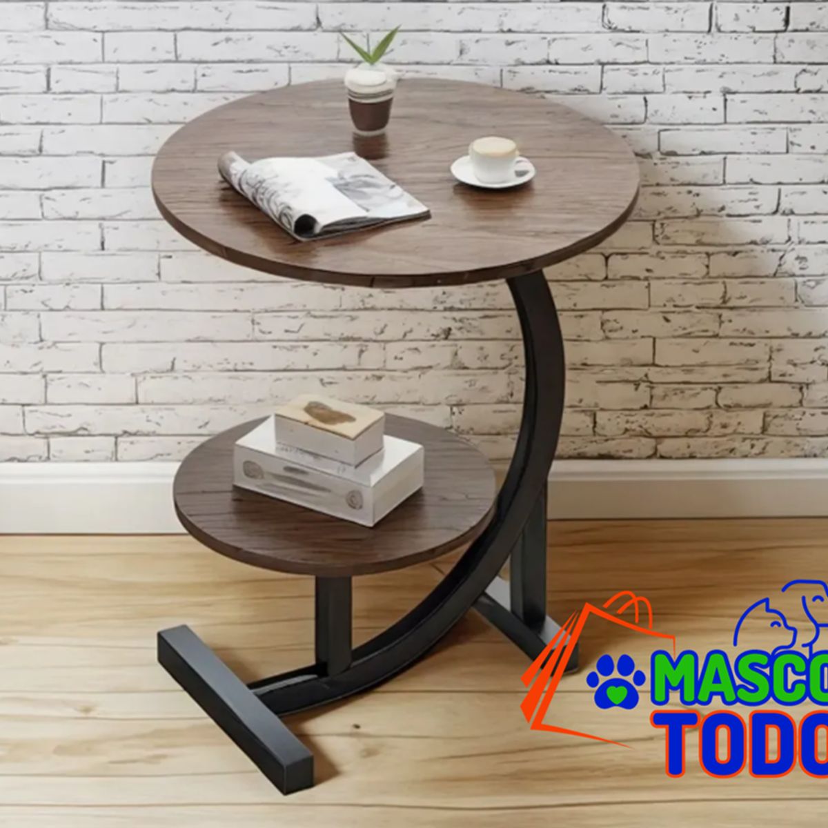 MASCO TODO - Mesa Redonda Living Lateral, Mesa Auxiliar Centro 2 Niveles
