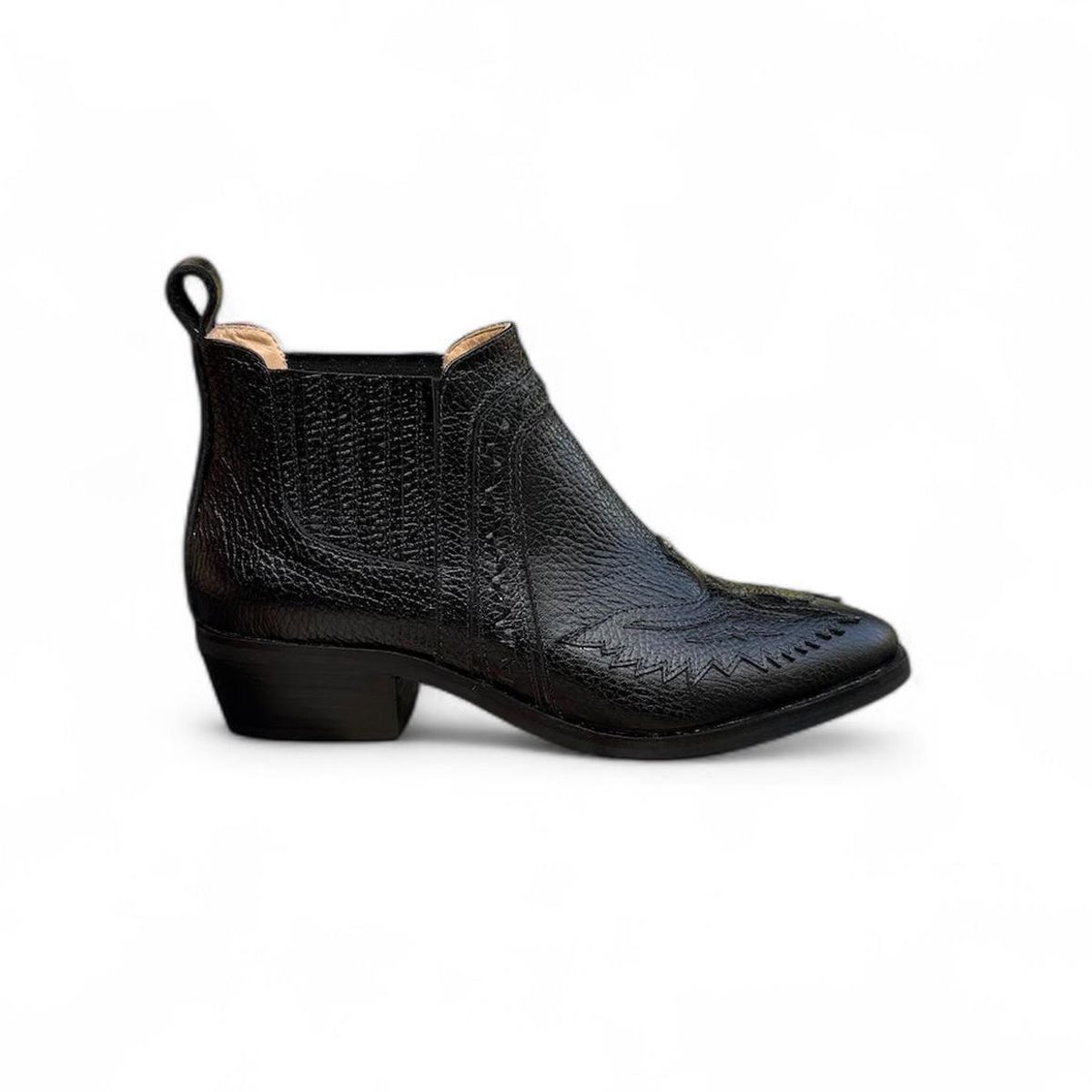 VANESSA GIL - BOTÍN MILENA BLACK DE CUERO MUJER