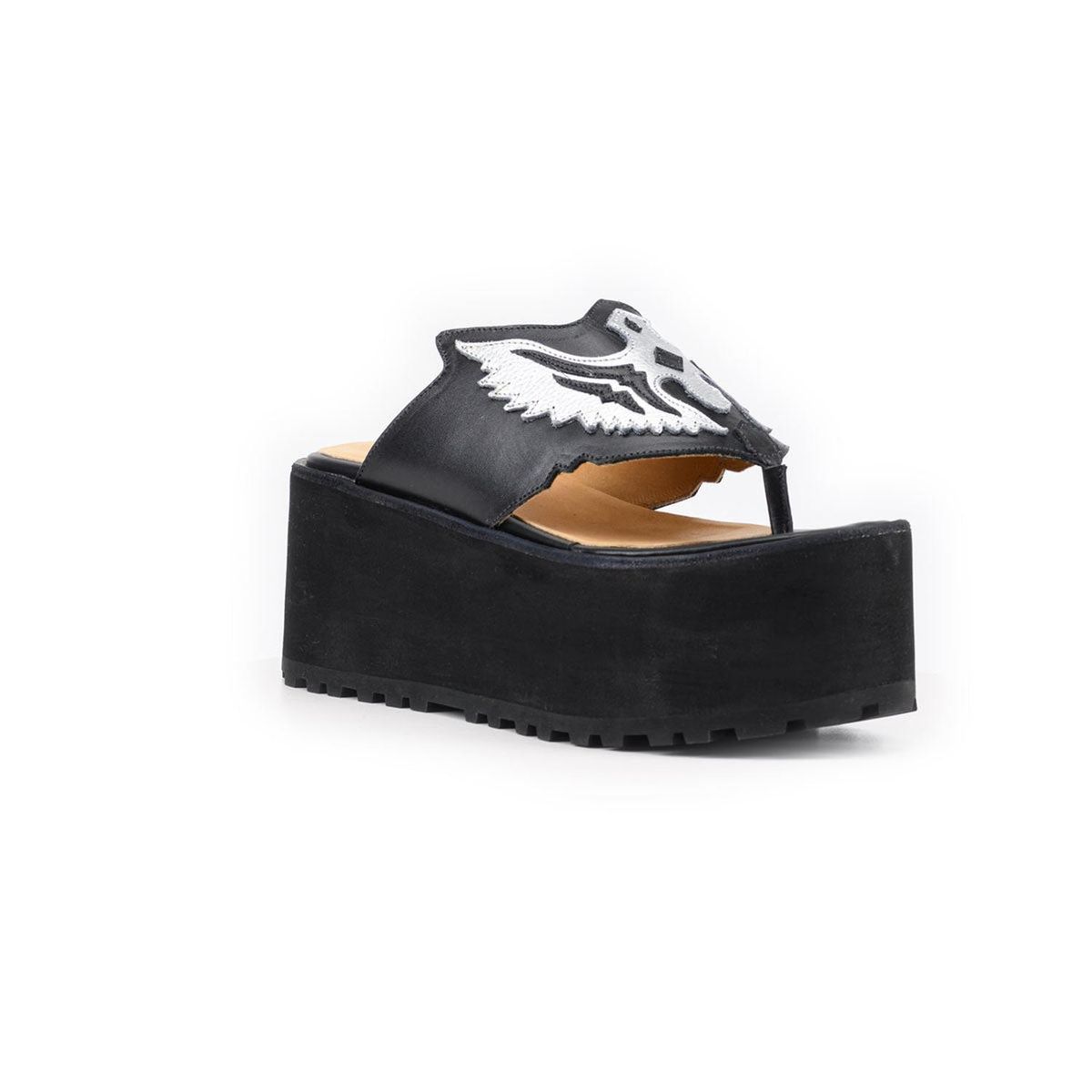 VANESSA GIL - SANDALIA DE CUERO PAULINA NEGRA ALTA - Negro - 37