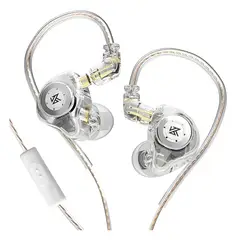 KZ - Audifonos Auriculares Edx Pro Micrófono Blanco Cristal