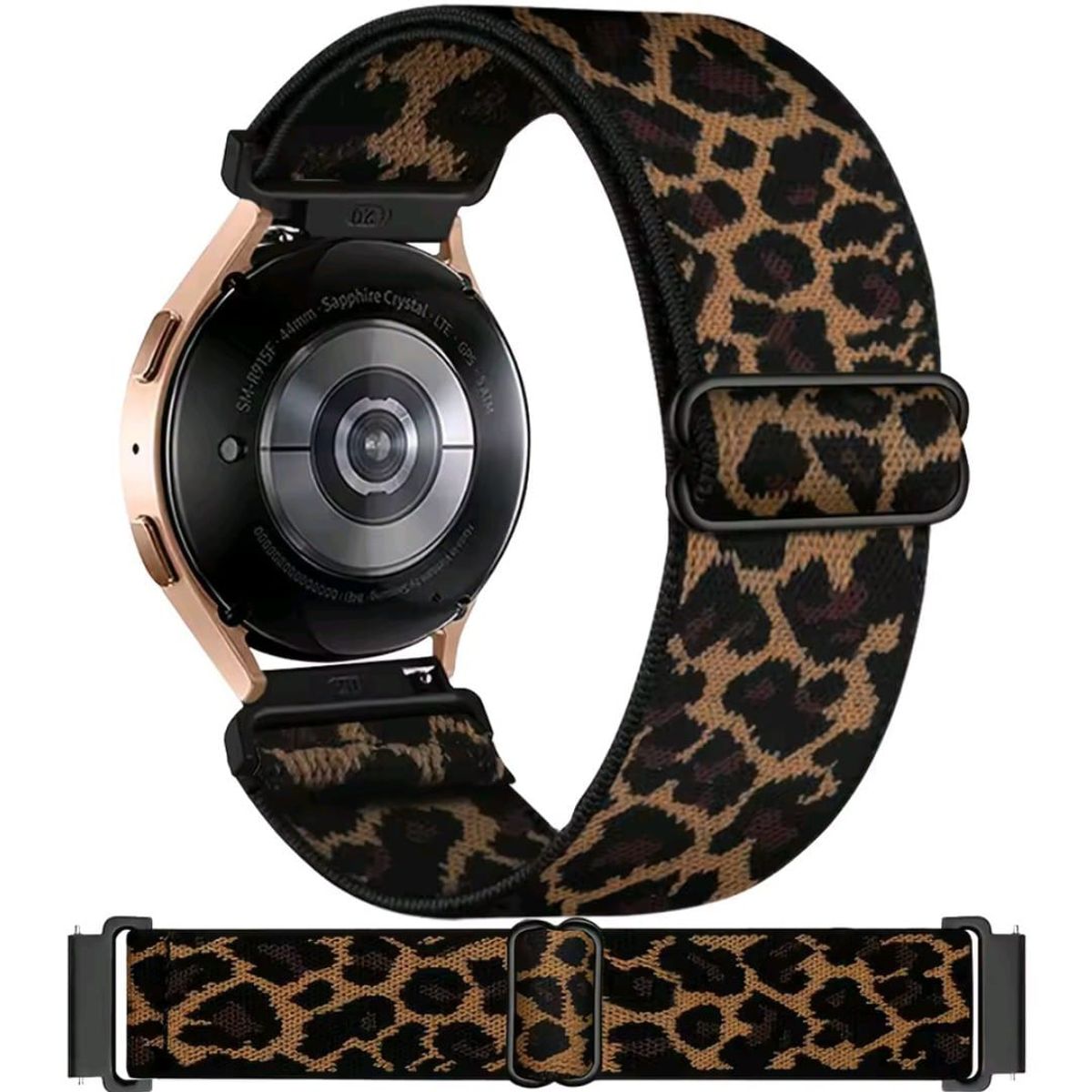 GENERICO - Correa 22mm Animal Print Compatible Con Galaxy-huawei-garmin 22 Cm CAFE