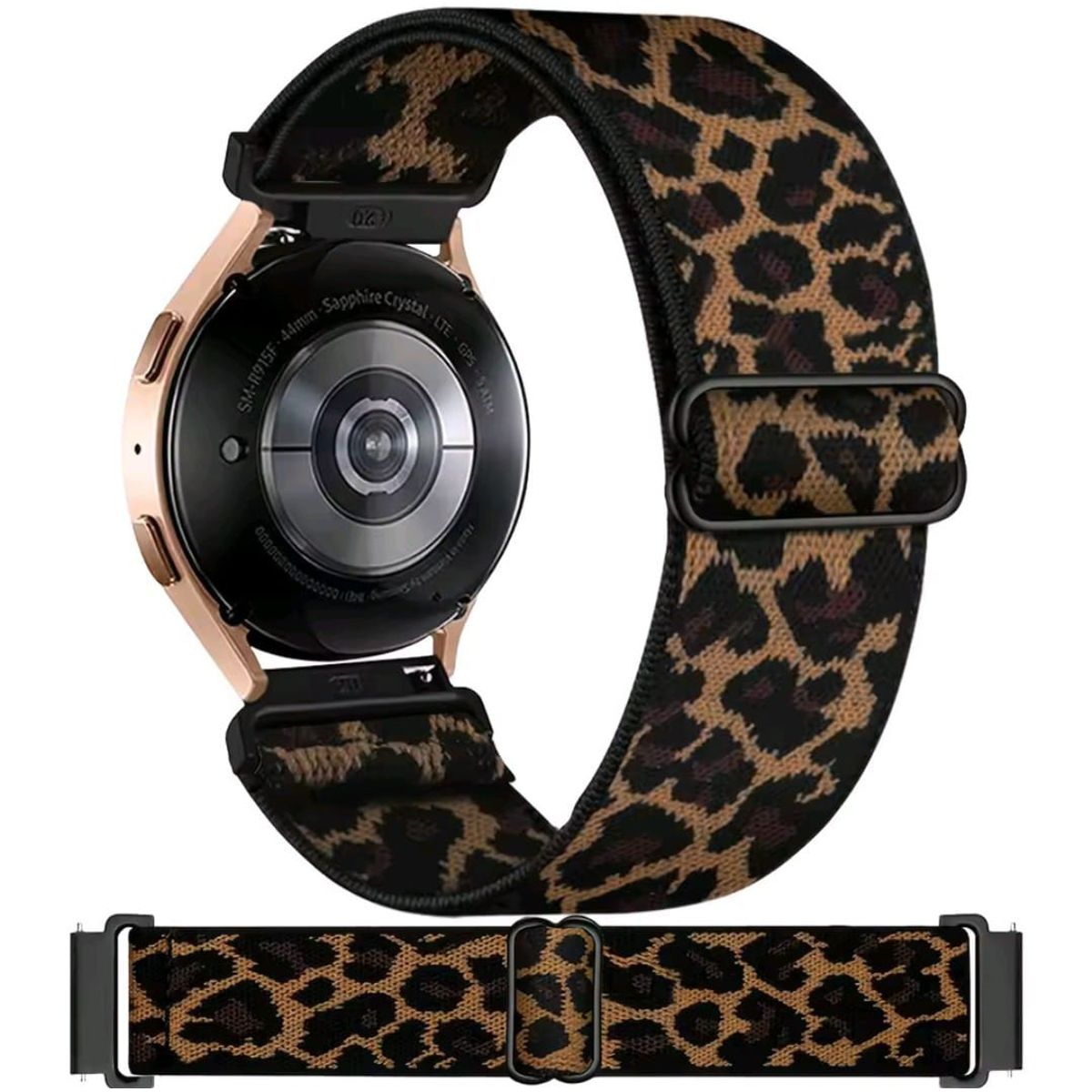 GENERICO - Correa 22mm Animal Print Compatible Con Galaxy-huawei-garmin 22 Cm CAFE