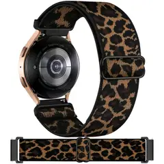 GENERICO - Correa 22mm Animal Print Compatible Con Galaxy-huawei-garmin 22 Cm CAFE