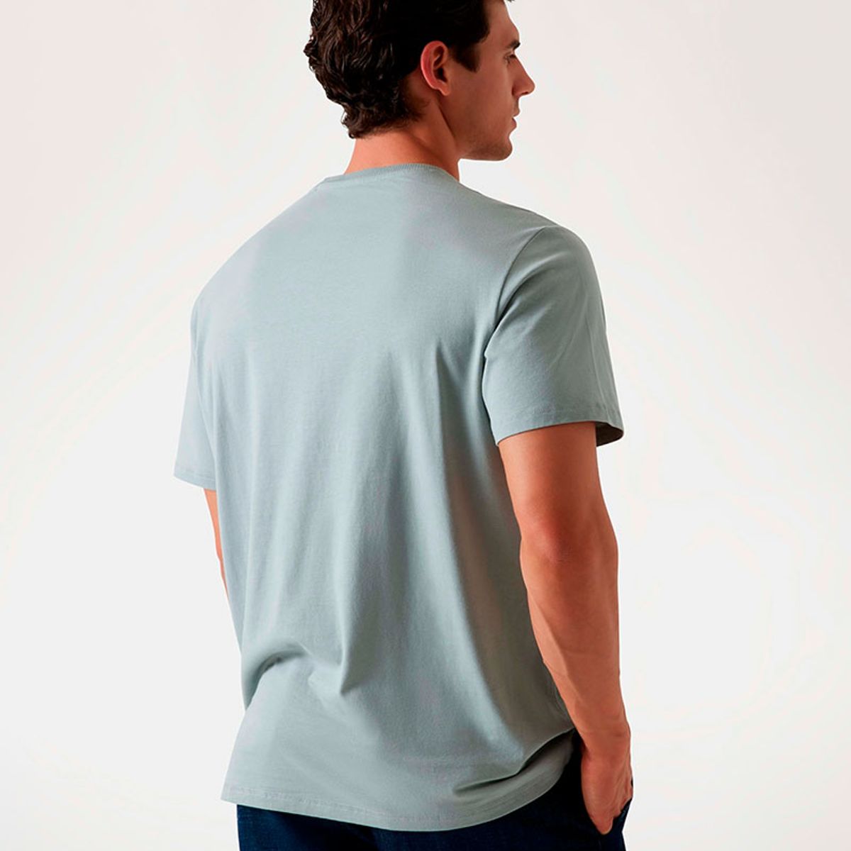 GUESS - Polera Ss Cn Guess Triangle Tee Gris