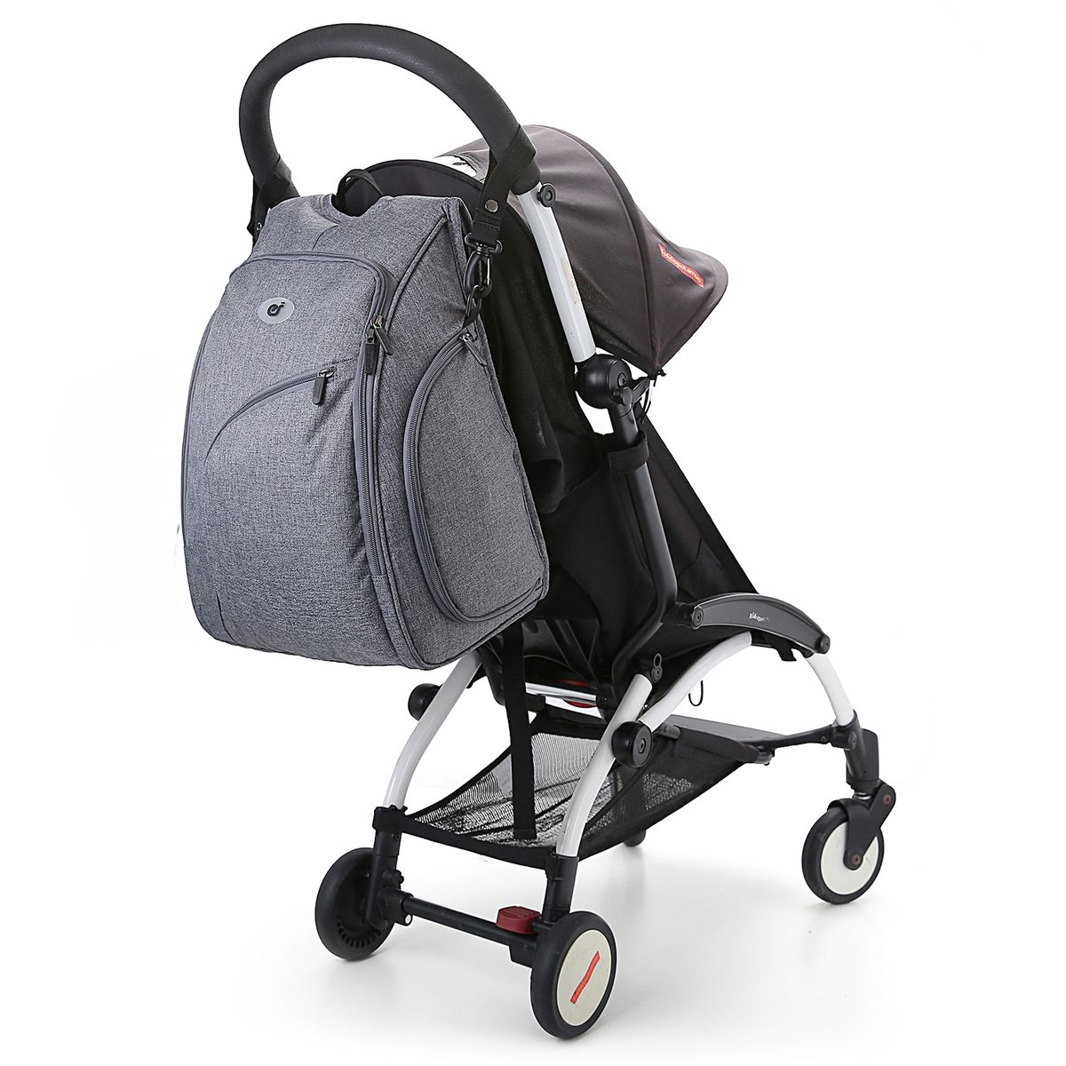 MOMMORE - Mommore Mochila para Pañales 360 Apertura Completa - Gris