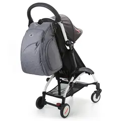 MOMMORE - Mochila para Pañales 360 Apertura Completa - Gris