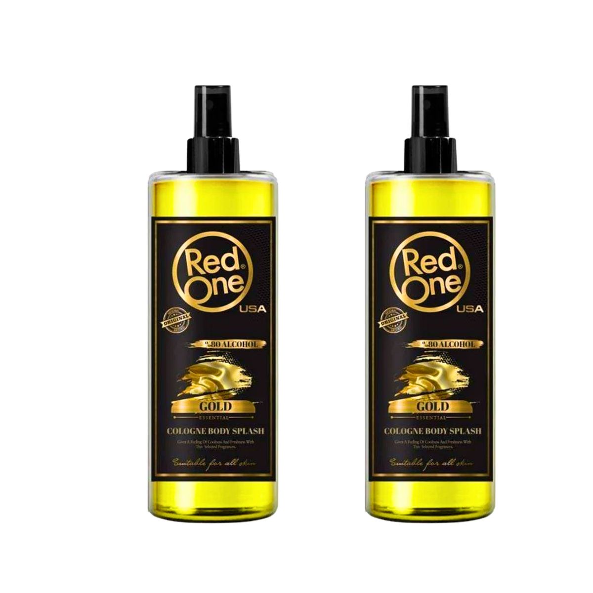 RED ONE - Red One After Shave Cologne Gold Body Splash 400ml