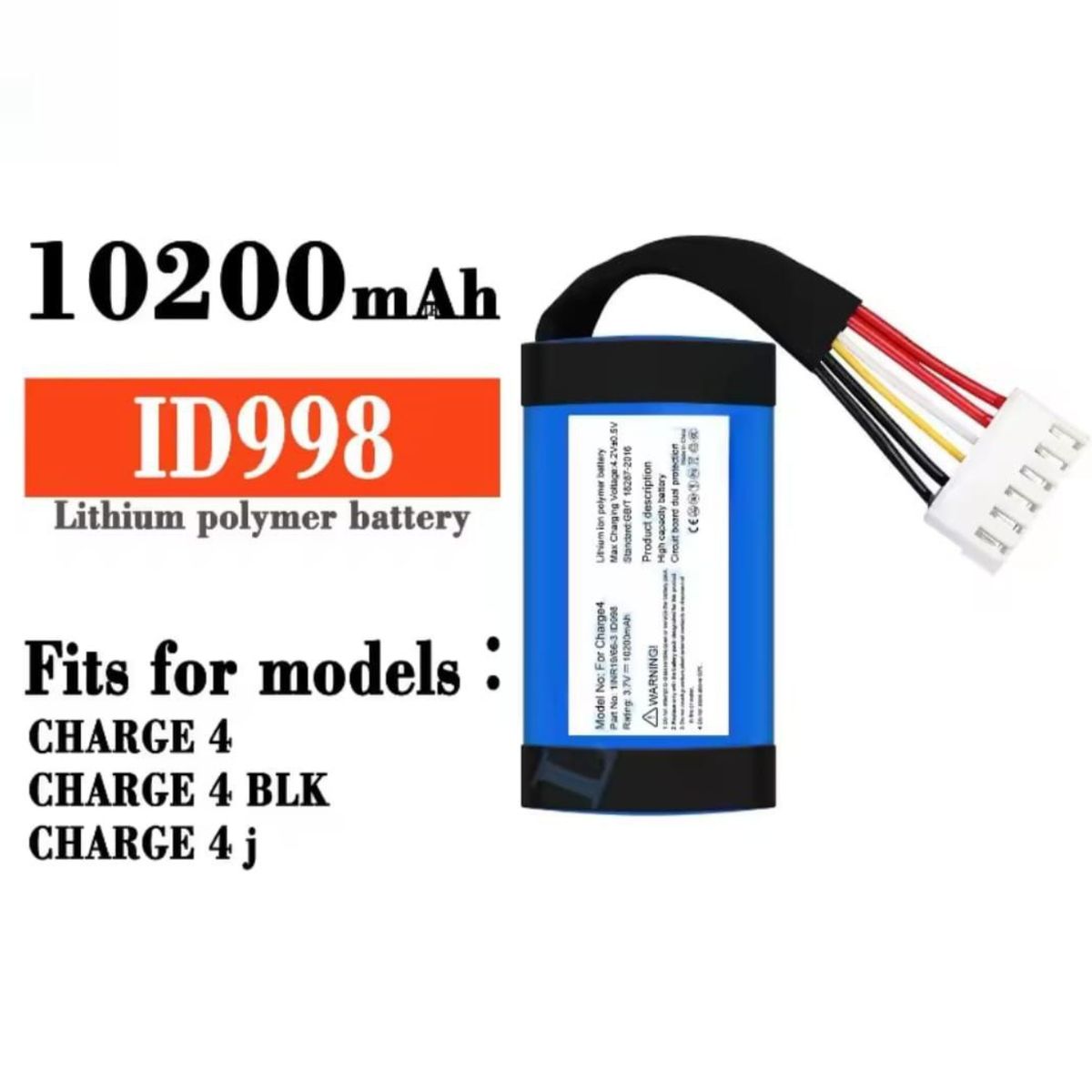 GENERICO - Batería de reemplazo 12000 mAh para JBL Charge 4
